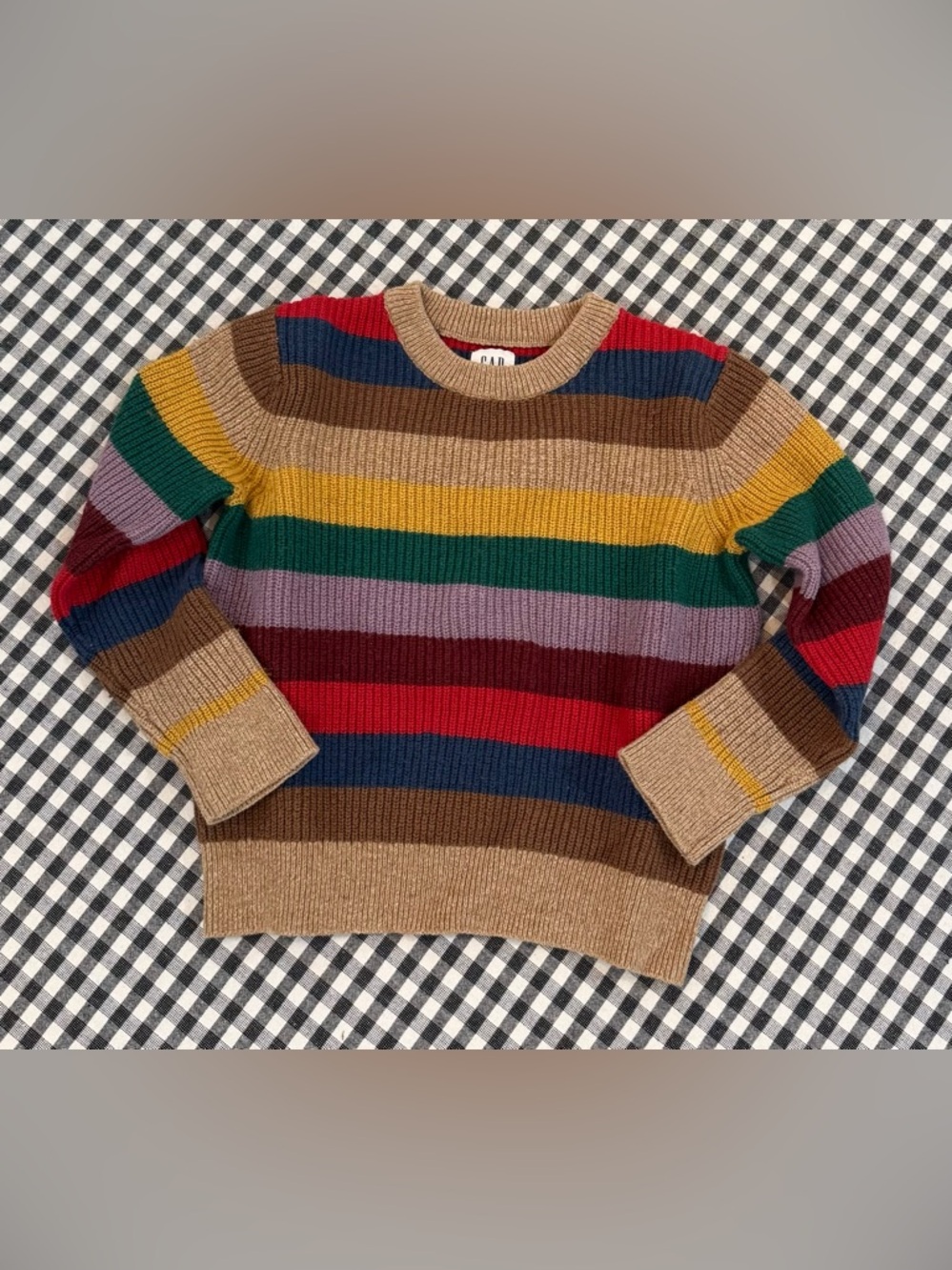 Gap Happy Stripe Sweater for Kids Sz Sm (6/7)